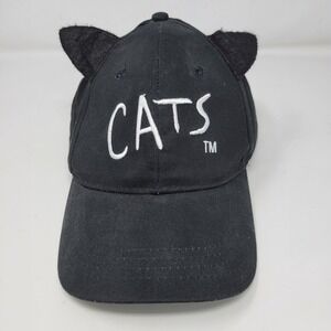 Vintage Cats the Musical Black Snapback Hat with Ears Broadway 1981 RUG LTD